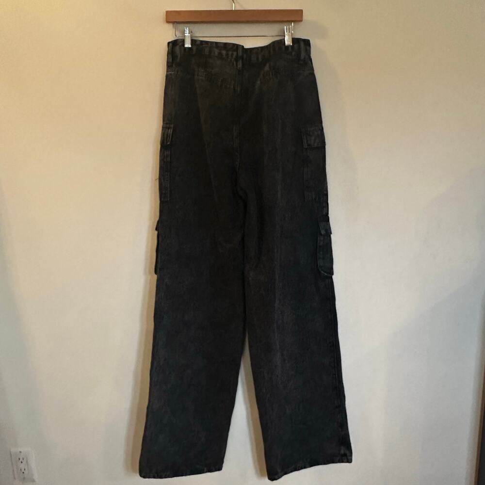 Fashion Nova Black Cargo Jeans sz 11 - Picture 8 of 10